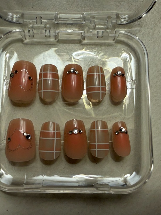 Other - Decorative Press-On Nails with Rhinestones